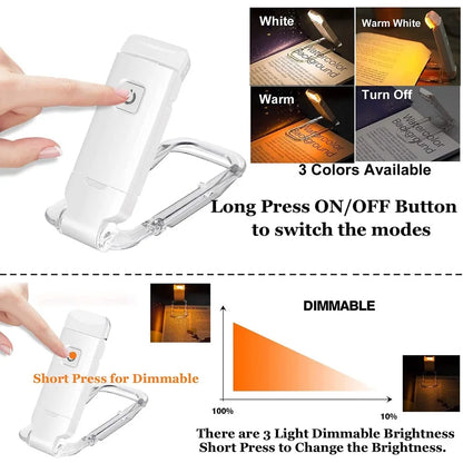 Luminara Scribe - Lampe pince rechargeable idéale pour la lecture de nuit, lumière douce et ciblée.